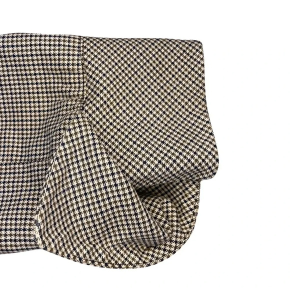 Vintage Anne Klein Blazer Overcoat | Brown Houndstooth | Size 6 - Picture 6 of 8